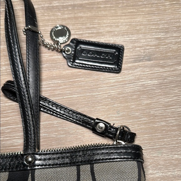 Coach Black and Gray Signature Tote Bag - Picture 5 of 8